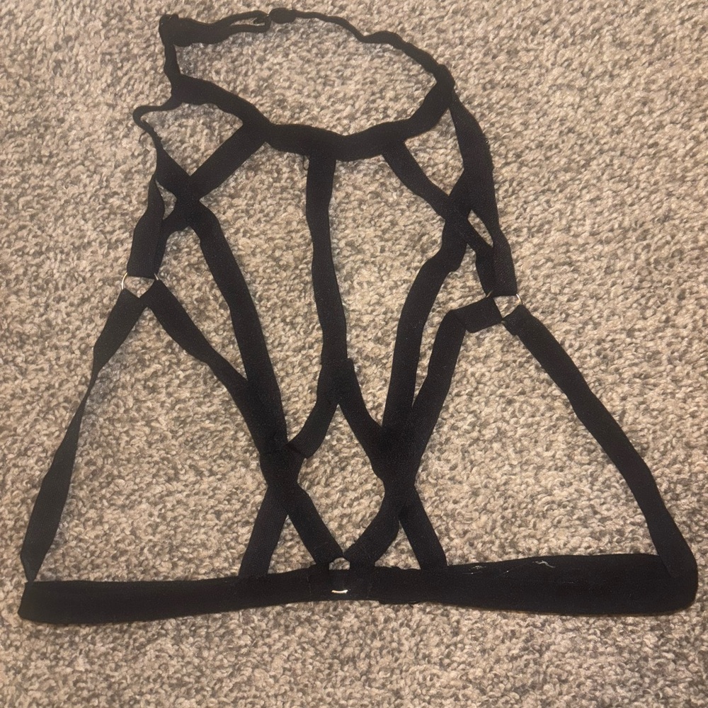 Black Strappy Rave Harness
